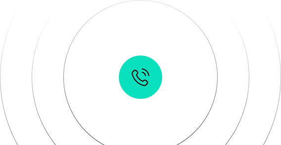 green icon with graphic of phone ringing inside. A sound wave boarder surrounds the icon to show the noise.